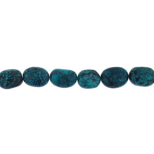 Turquoise, 13.2mm Width by 10.0mm Length by 17.0mm Height, Natural Oval Stone Bead. Quantity per pack: 22 Pieces.