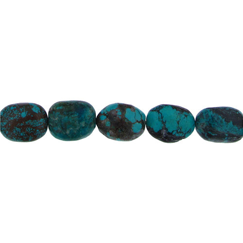 Turquoise, 23.4mm Width by 10.6mm Length by 29.7mm Height, Oval Stone Bead. Quantity per pack: 17 Pieces.