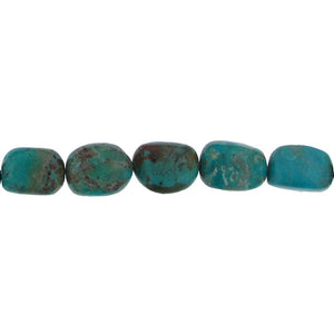 Turquoise, 13.3mm Width by 9.8mm Length by 19.2mm Height, Natural Stone Bead. Quantity per pack: 21 Pieces.