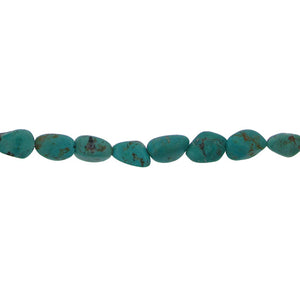 Turquoise, 13.9mm Width by 8.4mm Length by 13.7mm Height, Natural Stone Bead. Quantity per pack: 28 Pieces.