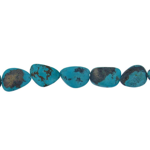 Turquoise, 16.1mm Width by 7.8mm Length by 15.4mm Height, Natural Stone Bead. Quantity per pack: 22 Pieces.