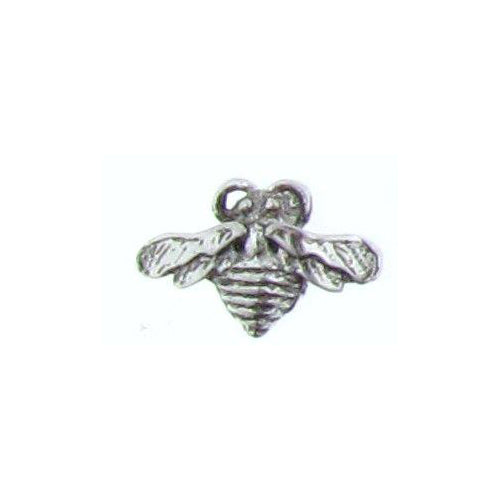 Pewter, 21.8mm Width by 6.6mm Length by 14.0mm Height, Bee Bead. Quantity per pack: 20 Pieces.