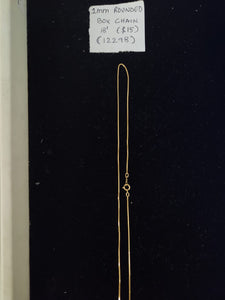 14kt Gold Filled Rounded Box chain. Size 1 mm Rounded Box Chain. Quantity per pack: 1 Pieces.