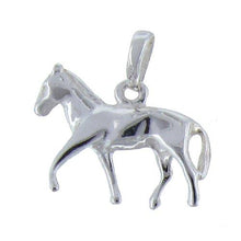 Load image into Gallery viewer, Sterling Silver, 19.3mm Width by 3.6mm Length by 13.9mm Height, Horse Pendant. Quantity Per Pack: 1 Piece.
