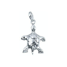 Load image into Gallery viewer, Sterling Silver Oxidized, 15.6mm Width by 4.7mm Length by 23.2mm Height, Turtle Pendant. Quantity Per Pack: 1 Piece.
