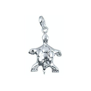 Sterling Silver Oxidized, 15.6mm Width by 4.7mm Length by 23.2mm Height, Turtle Pendant. Quantity Per Pack: 1 Piece.