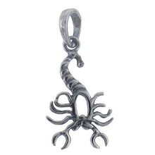 Load image into Gallery viewer, Sterling Silver Oxidized, 12.5mm Width by 1.0mm Length by 21.8mm Height, Scorpion Pendant. Quantity Per Pack: 1 Piece.
