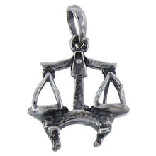 Load image into Gallery viewer, Sterling Silver Oxidized, 17.5mm Width by 6.6mm Length by 18.3mm Height, Scale of Justice Charm. Quantity Per Pack: 1 Piece.
