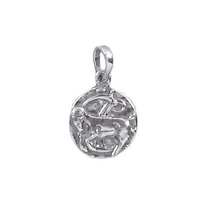 Sterling Silver Oxidized, 13.8mm Width by 2.2mm Length by 13.8mm Height, Wild Goat / Capricorn Charm. Quantity Per Pack: 1 Piece.