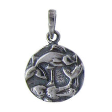 Load image into Gallery viewer, Sterling Silver Oxidized, 14.3mm Width by 2.1mm Length by 17.3mm Height, Pisces Pendant. Quantity Per Pack: 1 Piece.
