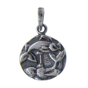 Sterling Silver Oxidized, 14.3mm Width by 2.1mm Length by 17.3mm Height, Pisces Pendant. Quantity Per Pack: 1 Piece.