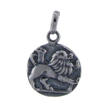 Load image into Gallery viewer, Sterling Silver Oxidized, 13.8mm Width by 2.0mm Length by 17.2mm Height, Leo Pendant. Quantity Per Pack: 1 Piece.
