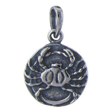 Load image into Gallery viewer, Sterling Silver Oxidized, 14.2mm Width by 2.1mm Length by 17.4mm Height, Cancer Pendant. Quantity Per Pack: 1 Piece.
