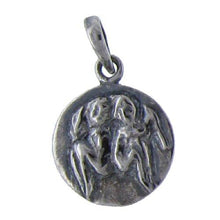 Load image into Gallery viewer, Sterling Silver Oxidized, 14.4mm Width by 2.1mm Length by 18.0mm Height, Gemini Pendant. Quantity Per Pack: 1 Piece.
