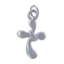 Load image into Gallery viewer, Sterling Silver, 9.3mm Width by 2.0mm Length by 15.3mm Height, Cross Charm. Quantity Per Pack: 6 Pieces.
