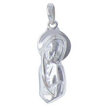 Load image into Gallery viewer, Sterling Silver, 11.1mm Width by 4.9mm Length by 28.6mm Height, Mother Mary Charm. Quantity Per Pack: 1 Piece.
