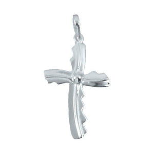 Sterling Silver, 19.1mm Width by 3.2mm Length by 30.7mm Height, Cross Charm. Quantity Per Pack: 1 Piece.