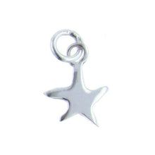 Load image into Gallery viewer, Sterling Silver, 8.7mm Width by 1.2mm Length by 11.2mm Height, Star Charm. Quantity Per Pack: 6 Pieces.
