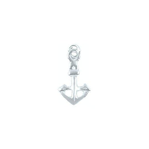 Sterling Silver, 9.5mm Width by 1.8mm Length by 15.6mm Height, Anchor Charm. Quantity Per Pack: 4 Pieces.