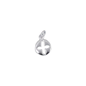 Sterling Silver, 8.2mm Width by 1.3mm Length by 11.0mm Height, Cross Charm. Quantity Per Pack: 6 Pieces.