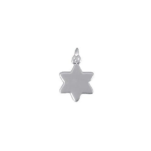 Sterling Silver, 9.9mm Width by 1.2mm Length by 13.5mm Height, Star Charm. Quantity Per Pack: 4 Pieces.