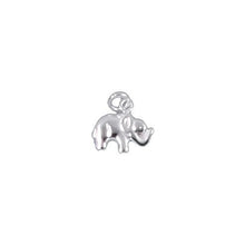 Load image into Gallery viewer, Sterling Silver, 10.7mm Width by 2.0mm Length by 9.9mm Height, Elephant Charm. Quantity Per Pack: 4 Pieces.
