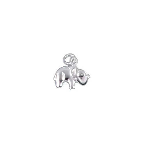 Sterling Silver, 10.7mm Width by 2.0mm Length by 9.9mm Height, Elephant Charm. Quantity Per Pack: 4 Pieces.