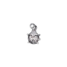 Load image into Gallery viewer, Sterling Silver Oxidized, 9.6mm Width by 3.3mm Length by 12.4mm Height, Beetle Charm. Quantity Per Pack: 4 Pieces.
