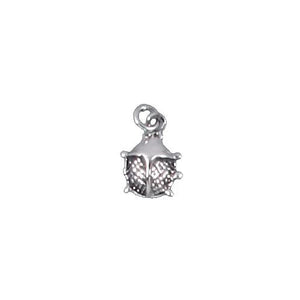 Sterling Silver Oxidized, 9.6mm Width by 3.3mm Length by 12.4mm Height, Beetle Charm. Quantity Per Pack: 4 Pieces.