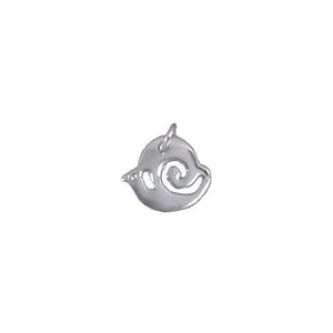 Sterling Silver, 11.6mm Width by 1.2mm Length by 9.8mm Height, Snail Charm. Quantity Per Pack: 4 Pieces.