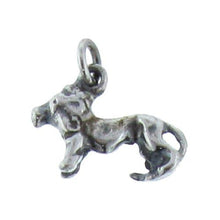 Load image into Gallery viewer, Sterling Silver Oxidized, 13.4mm Width by 3.7mm Length by 10.2mm Height, Leo Charm. Quantity Per Pack: 4 Pieces.
