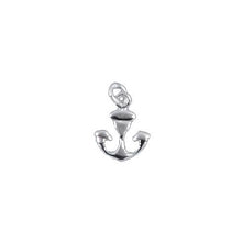 Load image into Gallery viewer, Sterling Silver, 9.7mm Width by 1.8mm Length by 12.1mm Height, Anchor Charm. Quantity Per Pack: 4 Pieces.
