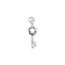 Load image into Gallery viewer, Sterling Silver, 6.5mm Width by 2.1mm Length by 19.0mm Height, Anchor Charm. Quantity Per Pack: 4 Pieces.
