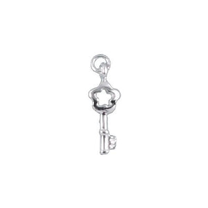 Sterling Silver, 6.5mm Width by 2.1mm Length by 19.0mm Height, Anchor Charm. Quantity Per Pack: 4 Pieces.