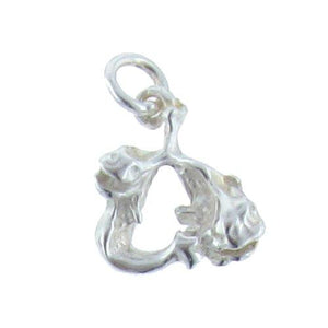 Sterling Silver Natural, 9.5mm Width by 3.0mm Length by 11.2mm Height, 2 Fish / Pisces Charm. Quantity Per Pack: 4 Pieces.