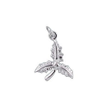 Load image into Gallery viewer, Sterling Silver, 15.1mm Width by 2.2mm Length by 19.0mm Height, Holly Charm. Quantity Per Pack: 1 Piece.
