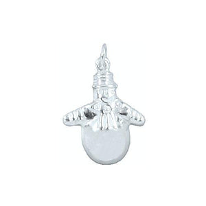 Sterling Silver, 16.9mm Width by 3.9mm Length by 21.9mm Height, Snowman Charm. Quantity Per Pack: 1 Piece.