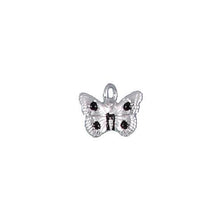 Load image into Gallery viewer, Sterling Silver Enameled, 12.5mm Width by 1.7mm Length by 8.9mm Height, Butterfly Charm. Quantity Per Pack: 4 Pieces.
