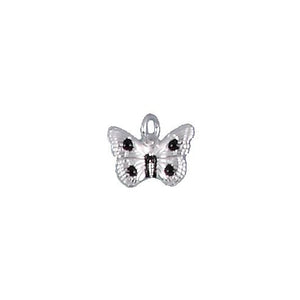 Sterling Silver Enameled, 12.5mm Width by 1.7mm Length by 8.9mm Height, Butterfly Charm. Quantity Per Pack: 4 Pieces.