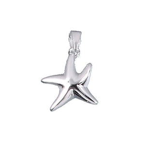 Sterling Silver, 16.0mm Width by 3.4mm Length by 16.3mm Height, Starfish Charm. Quantity Per Pack: 1 Piece.