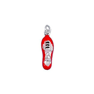 Sterling Silver Enamel, 5.7mm Width by 5.3mm Length by 19.0mm Height, Shoe Charm. Quantity Per Pack: 3 Pieces.