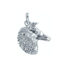 Load image into Gallery viewer, Sterling Silver Oxidized, 21.0mm Width by 3.4mm Length by 23.4mm Height, Rough Collie Dog Pendant. Quantity Per Pack: 1 Piece.
