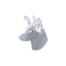 Load image into Gallery viewer, Sterling Silver, 18.1mm Width by 3.4mm Length by 22.3mm Height, German Shepherd Dog Pendant. Quantity Per Pack: 1 Piece.
