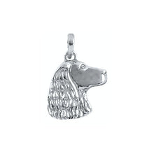 Load image into Gallery viewer, Sterling Silver Oxidized, 17.4mm Width by 1.9mm Length by 19.4mm Height, Dog Pendant. Quantity Per Pack: 1 Piece.
