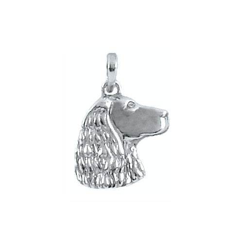 Sterling Silver Oxidized, 17.4mm Width by 1.9mm Length by 19.4mm Height, Dog Pendant. Quantity Per Pack: 1 Piece.