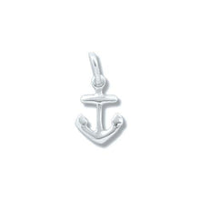 Load image into Gallery viewer, Sterling Silver, 9.9mm Width by 1.9mm Length by 14.6mm Height, Anchor Pendant. Quantity Per Pack: 4 Pieces.
