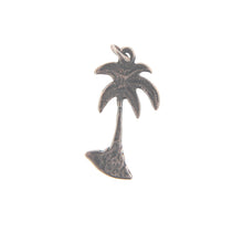 Load image into Gallery viewer, Sterling Silver Oxidized, 11.7mm Width by 0.9mm Length by 18.8mm Height, Palm Tree Charm. Quantity Per Pack: 2 Pieces.
