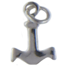 Load image into Gallery viewer, Sterling Silver, 6.5mm Width by 0.9mm Length by 9.1mm Height, Anchor Charm. Quantity Per Pack: 6 Pieces.
