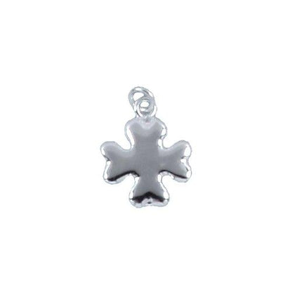 Sterling Silver, 13.2mm Width by 1.3mm Length by 13.2mm Height, Shamrock Leaf Charm. Quantity Per Pack: 2 Pieces.