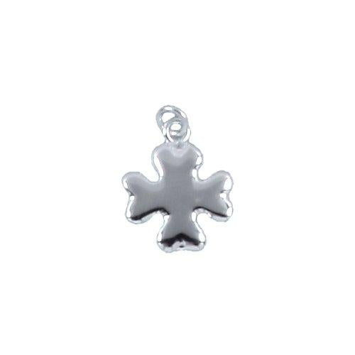 Sterling Silver, 13.2mm Width by 1.3mm Length by 13.2mm Height, Shamrock Leaf Charm. Quantity Per Pack: 2 Pieces.